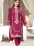 Pink Embroidered 2-Piece Dhanak Suit for Women
